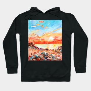 Boniface Beach in The Spanish Town of Roses Hoodie